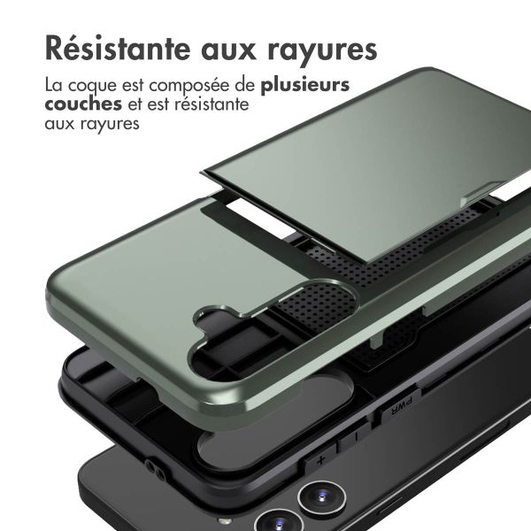 iMoshion Coque arrière avec porte-cartes Samsung Galaxy S24 Plus - Vert foncé