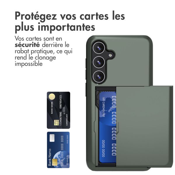 iMoshion Coque arrière avec porte-cartes Samsung Galaxy S24 Plus - Vert foncé