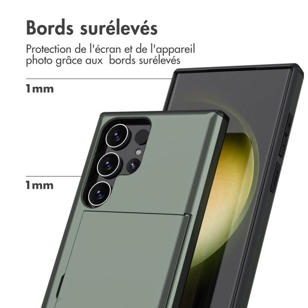 iMoshion Coque arrière avec porte-cartes Samsung Galaxy S24 Ultra - Vert foncé