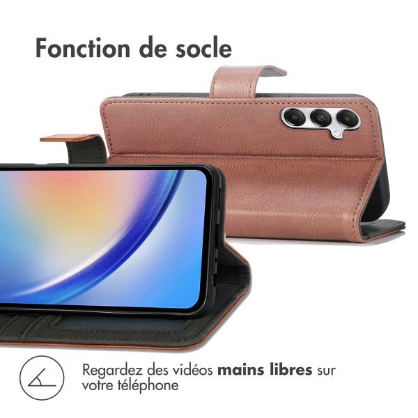 iMoshion Étui de téléphone portefeuille Luxe Samsung Galaxy A35 - Brun