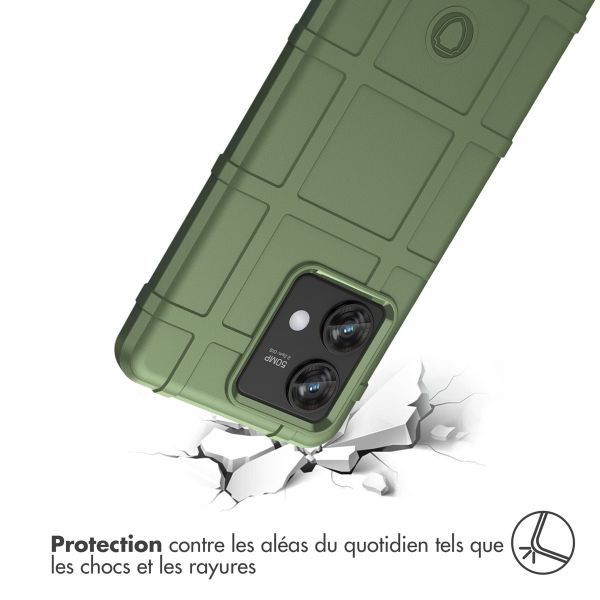 iMoshion Coque Arrière Rugged Shield Motorola Edge 40 Neo - Vert foncé