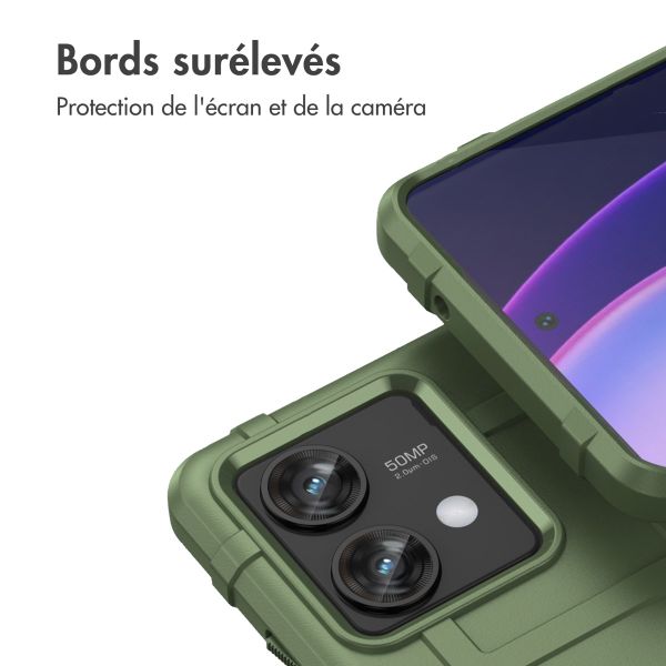 iMoshion Coque Arrière Rugged Shield Motorola Edge 40 Neo - Vert foncé