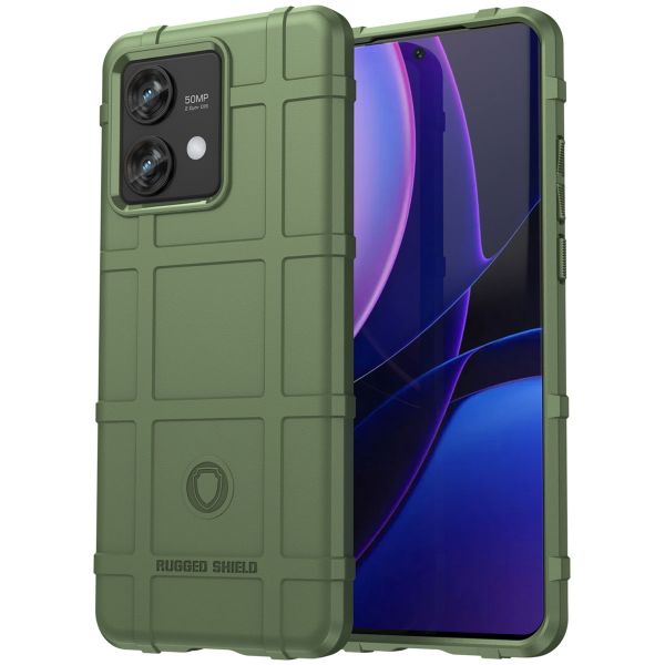 iMoshion Coque Arrière Rugged Shield Motorola Edge 40 Neo - Vert foncé