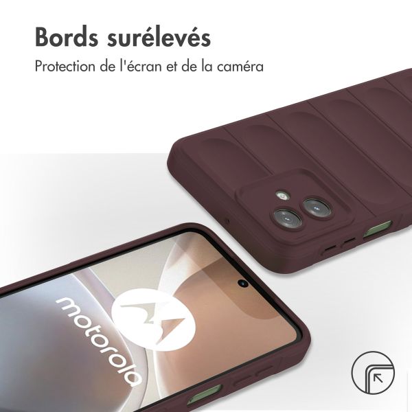 iMoshion Coque arrière EasyGrip Motorola Moto G54 - Aubergine