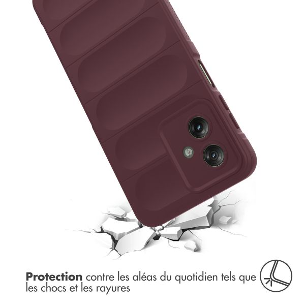 iMoshion Coque arrière EasyGrip Motorola Moto G54 - Aubergine