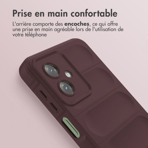 iMoshion Coque arrière EasyGrip Motorola Moto G54 - Aubergine