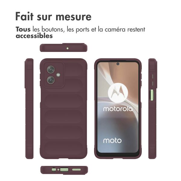 iMoshion Coque arrière EasyGrip Motorola Moto G54 - Aubergine