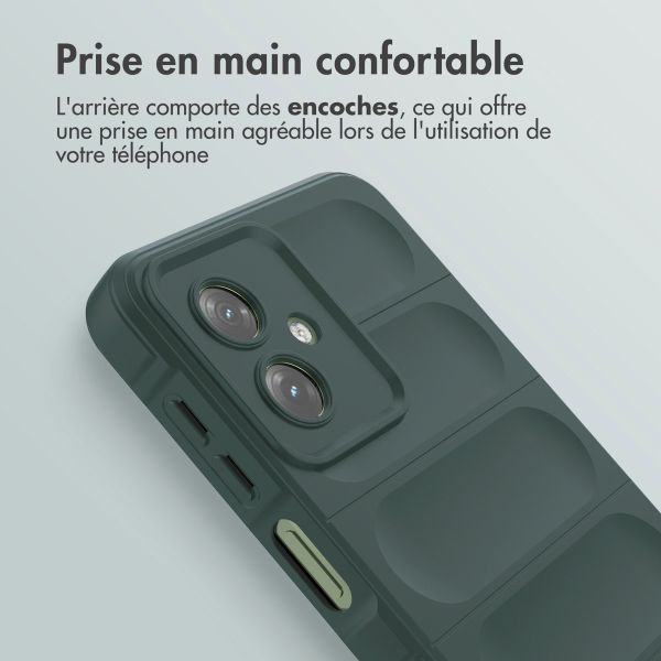 iMoshion Coque arrière EasyGrip Motorola Moto G54 - Vert foncé