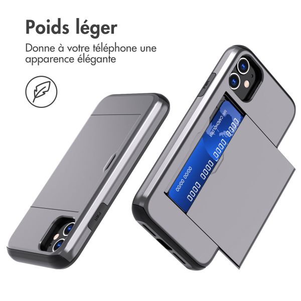 imoshion Coque arrière avec porte-cartes iPhone 11 - Gris