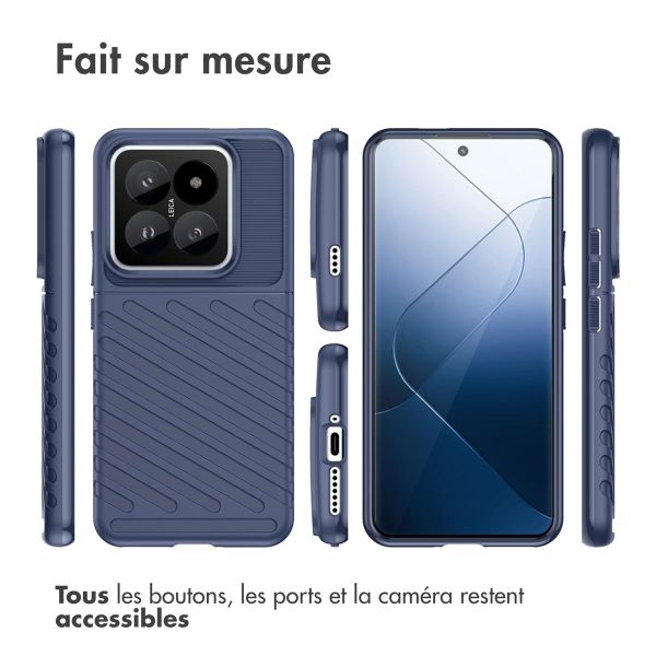 iMoshion Coque Arrière Thunder Xiaomi 14 Pro - Bleu foncé