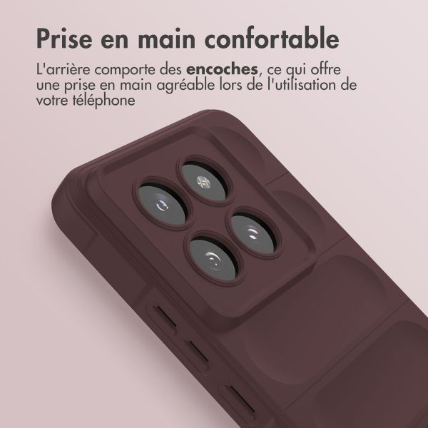 iMoshion Coque arrière EasyGrip Xiaomi 14 Pro - Aubergine