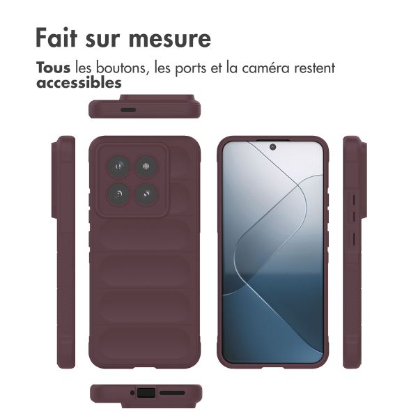 iMoshion Coque arrière EasyGrip Xiaomi 14 Pro - Aubergine