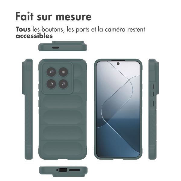 iMoshion Coque arrière EasyGrip Xiaomi 14 Pro - Vert foncé