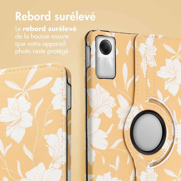 imoshion Coque tablette Design rotatif à 360° Xiaomi Redmi Pad SE - Yellow Flowers