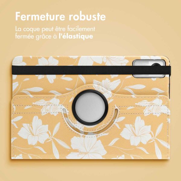 iMoshion Coque tablette Design rotatif à 360° Xiaomi Redmi Pad SE - Yellow Flowers