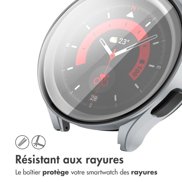 imoshion Coque rigide à couverture complète Samsung Galaxy Watch 4 44 mm - Argent