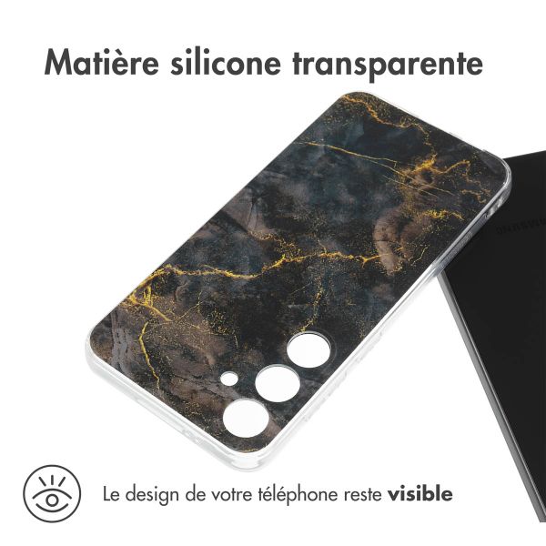 iMoshion Coque Design Samsung Galaxy S24 Plus - Black Marble