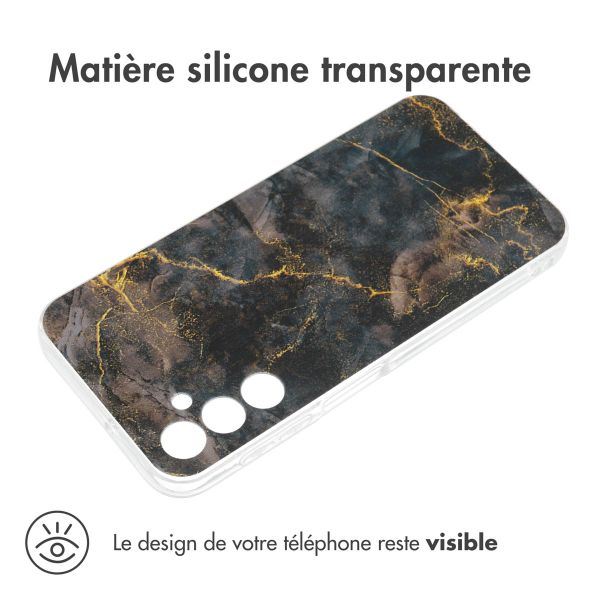 iMoshion Coque Design Samsung Galaxy A25 - Black Marble