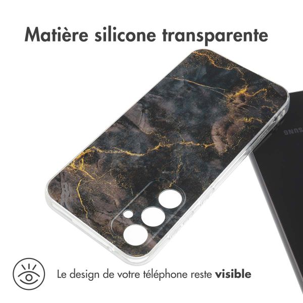 iMoshion Coque Design Samsung Galaxy S23 FE - Black Marble