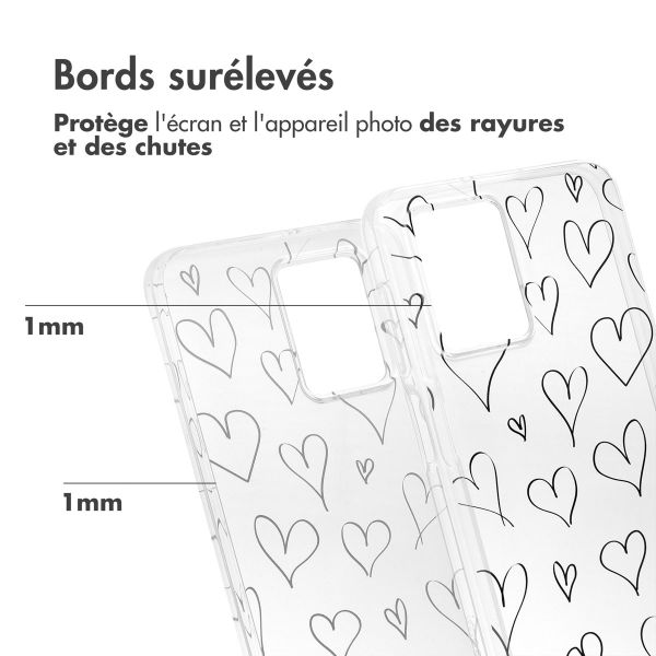 iMoshion Coque Design Motorola Moto G54 - Hearts