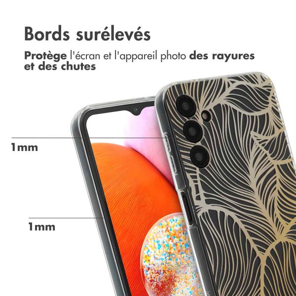 iMoshion Coque Design Samsung Galaxy A14 (5G/4G) - Golden Leaves