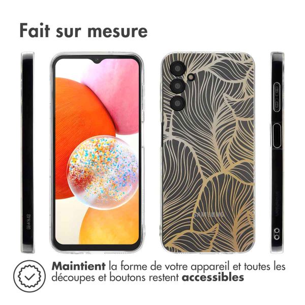 iMoshion Coque Design Samsung Galaxy A14 (5G/4G) - Golden Leaves