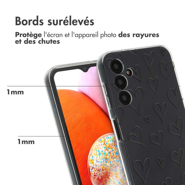 iMoshion Coque Design Samsung Galaxy A14 (5G/4G) - Hearts