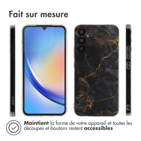 imoshion Coque Design Samsung Galaxy A34 (5G) - Black Marble