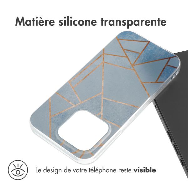iMoshion Coque Design iPhone 15 Pro - Blue Graphic
