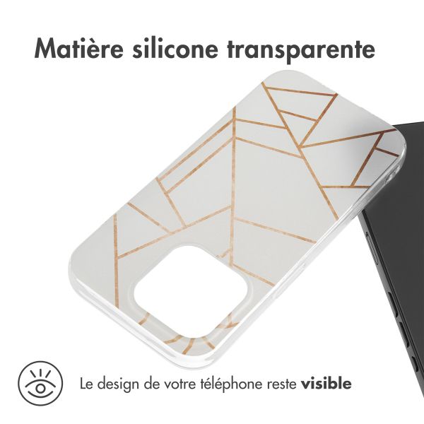 iMoshion Coque Design iPhone 15 Pro - White Graphic