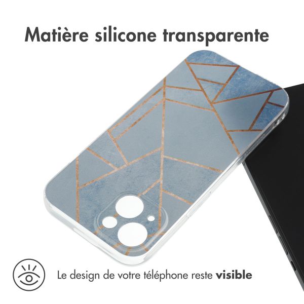 iMoshion Coque Design iPhone 15 - Blue Graphic