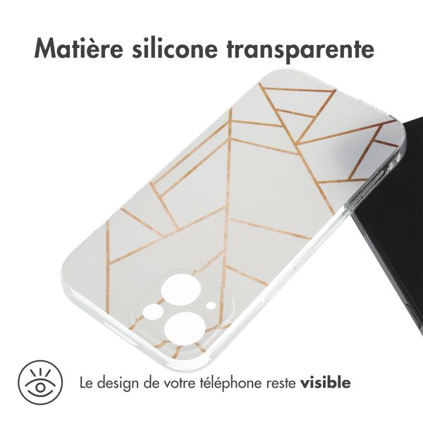 iMoshion Coque Design iPhone 15 - White Graphic