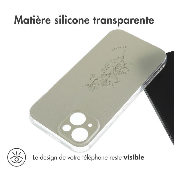iMoshion Coque Design iPhone 15 - Floral Green