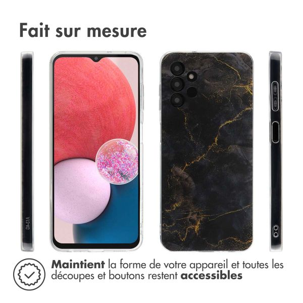 imoshion Coque Design Samsung Galaxy A13 (4G) - Black Marble