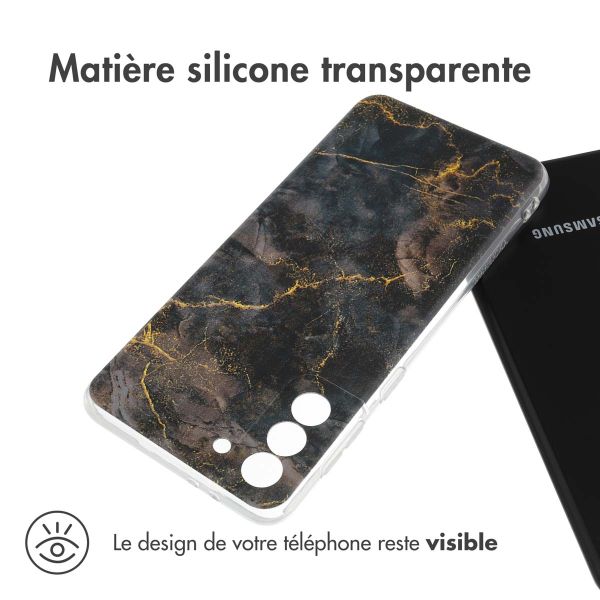 iMoshion Coque Design Samsung Galaxy S21 Plus - Black Marble