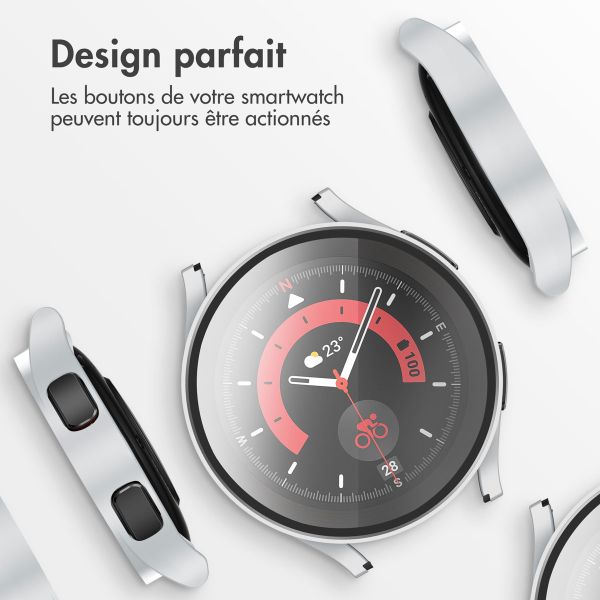 imoshion Coque rigide à couverture complète Samsung Galaxy Watch 4 40 mm - Argent