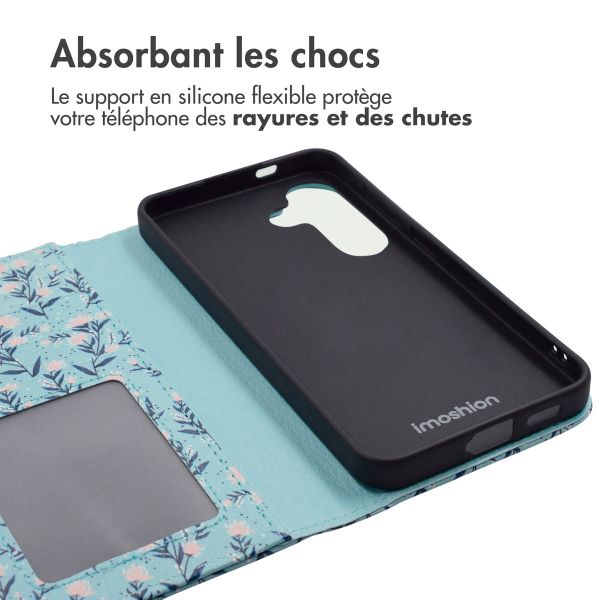 iMoshion Étui de téléphone portefeuille Design Samsung Galaxy S24 Plus - Blue Flowers