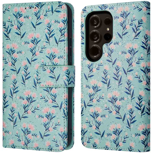 iMoshion Étui de téléphone portefeuille Design Samsung Galaxy S24 Ultra - Blue Flowers