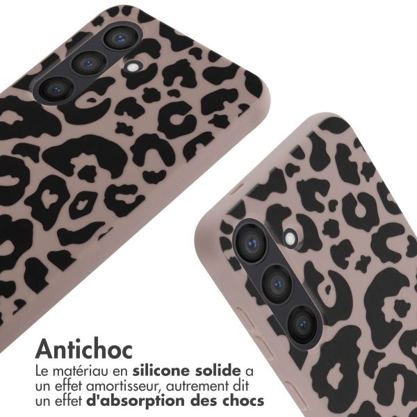iMoshion Coque design en silicone avec cordon Samsung Galaxy S24 - Animal Pink