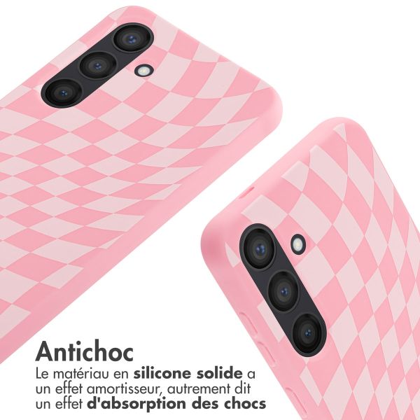 iMoshion Coque design en silicone avec cordon Samsung Galaxy S24 - Retro Pink