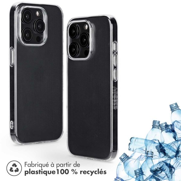 Accezz Coque Clear 100% recyclée iPhone 15 Pro - Transparent