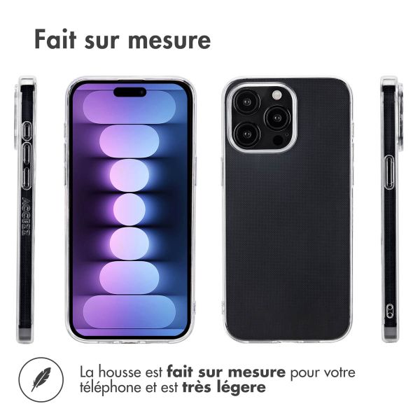 Accezz Coque Clear 100% recyclée iPhone 15 Pro Max - Transparent