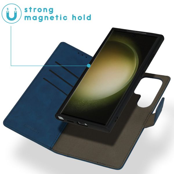 iMoshion Etui de téléphone de type portefeuille de luxe 2-en-1 amovible Samsung Galaxy S24 Ultra - Bleu