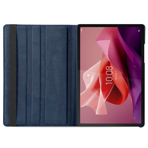 iMoshion Coque tablette rotatif à 360° Lenovo Tab P12 - Bleu foncé