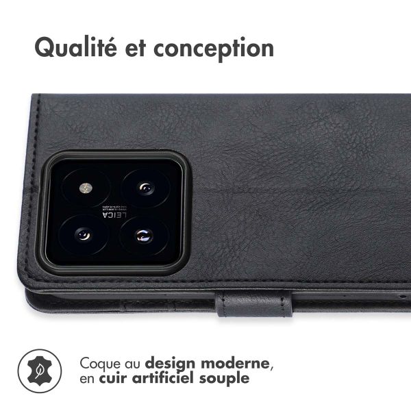 iMoshion Étui de téléphone portefeuille Luxe Xiaomi 14 - Noir