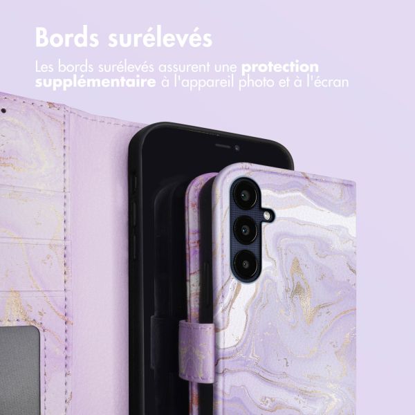 iMoshion Étui de téléphone portefeuille Design Samsung Galaxy A25 - Purple Marble