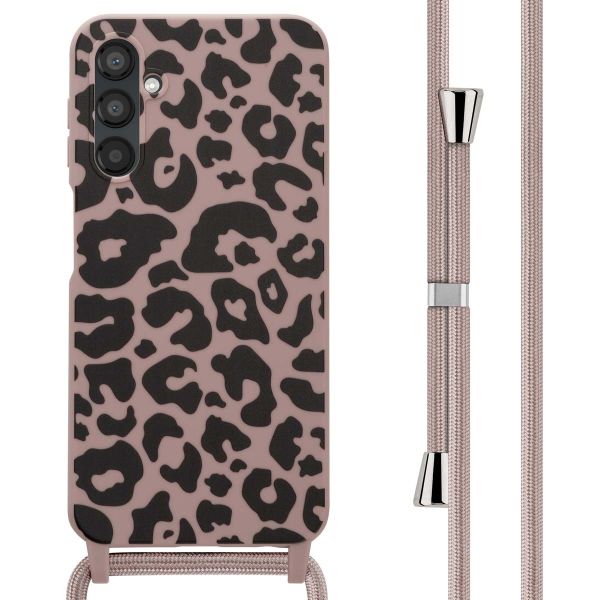 imoshion Coque design en silicone avec cordon Samsung Galaxy A25 (5G) - Animal Pink