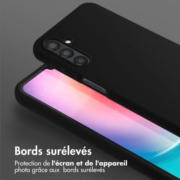 Selencia Coque silicone avec cordon amovible Samsung Galaxy A25 - Noir