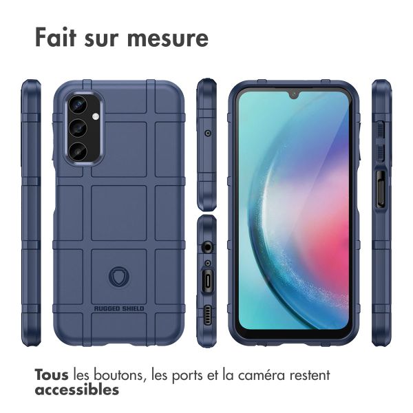 iMoshion Coque Arrière Rugged Shield Samsung Galaxy A25 - Bleu foncé