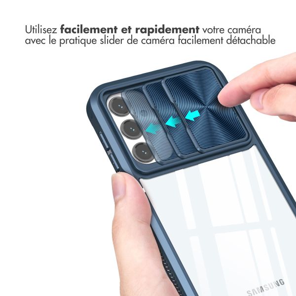 iMoshion Coque arrière Camslider pour Samsung Galaxy A25 - Bleu foncé